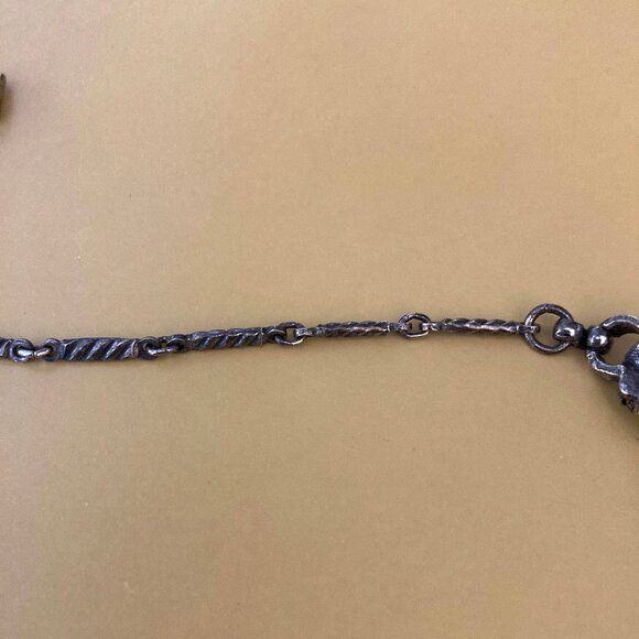 Vintage Coro choker necklace with faux opal + pink and green rhinestones - Picture 5 of 6